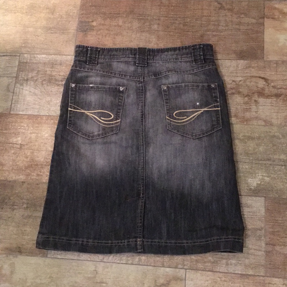 Zara TRF Denim Midi Jean Skirt - Picture 2 of 6